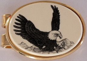 Landing Eagle Brass Money Clip