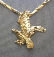 Bent Wing Eagle Pendant